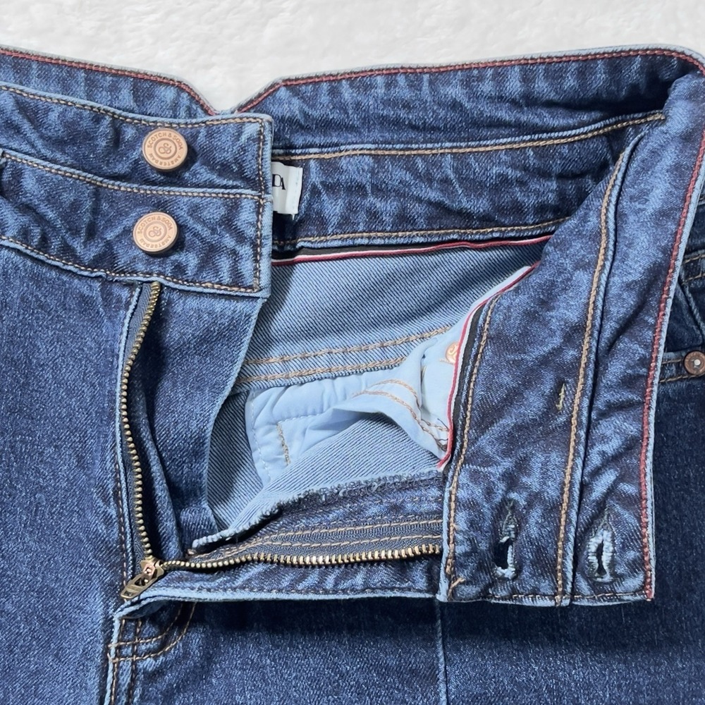 Scotch & Soda Free Spirit Wide Leg High Rise Jeans Womens Sz 8/29 Blue No Belt - Picture 7 of 14